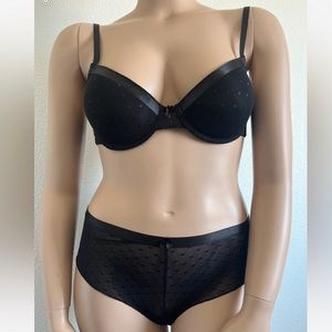 Beartation Women Lace Underwire Push Up 2 Piece Bra and Panty Set Size 36D NEW